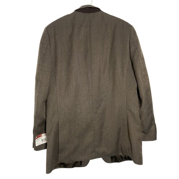 Izod Mens Brown 2 Button Blazer Sport Coat 42L Polyester/Rayon NWT - Picture 2 of 16